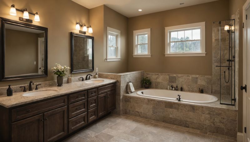 Spacious Bathroom with Custom Storage
