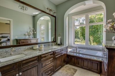 Luxury Flooring in Master Bathroom